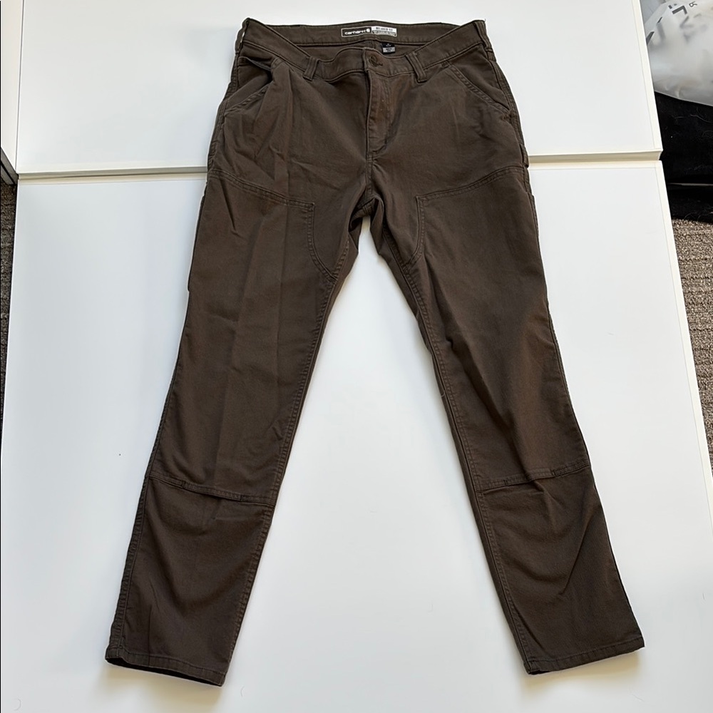 W’s Carhartt rugged flex relaxed fit canvas double-front work pant